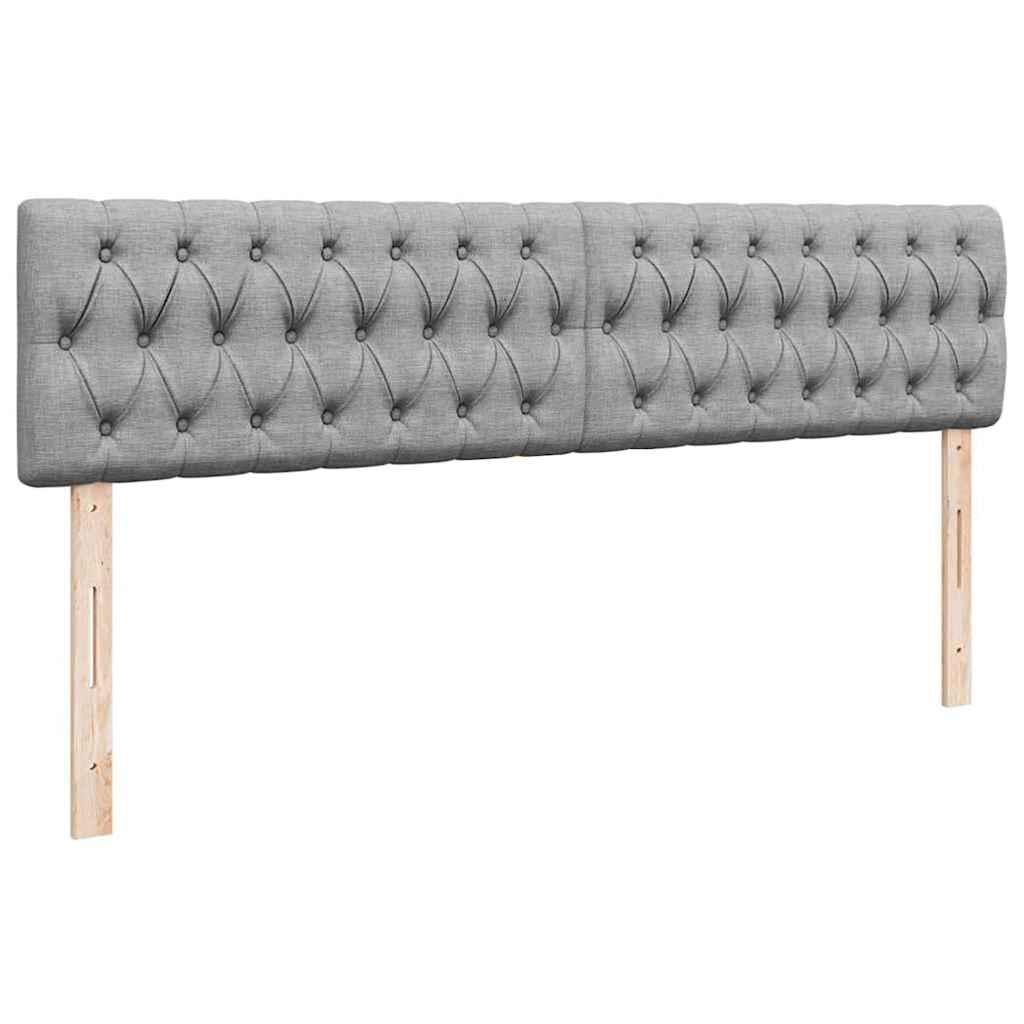 osmannisk sengeramme med madrasser 160x200 cm stof lysegrå