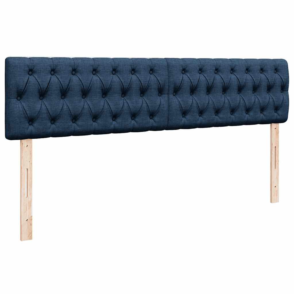 osmannisk sengeramme med madrasser 180x200 cm stof blå