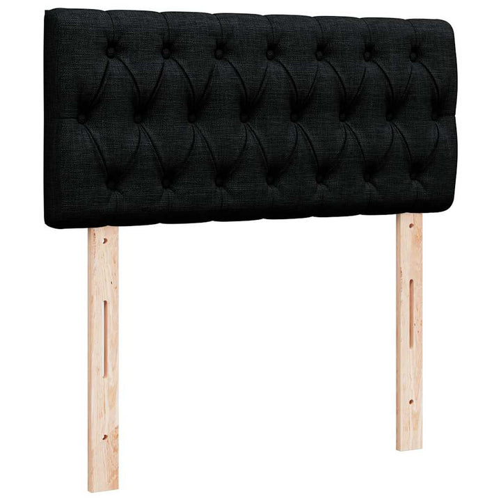 osmannisk sengeramme med madrasser 200x200 cm stof sort