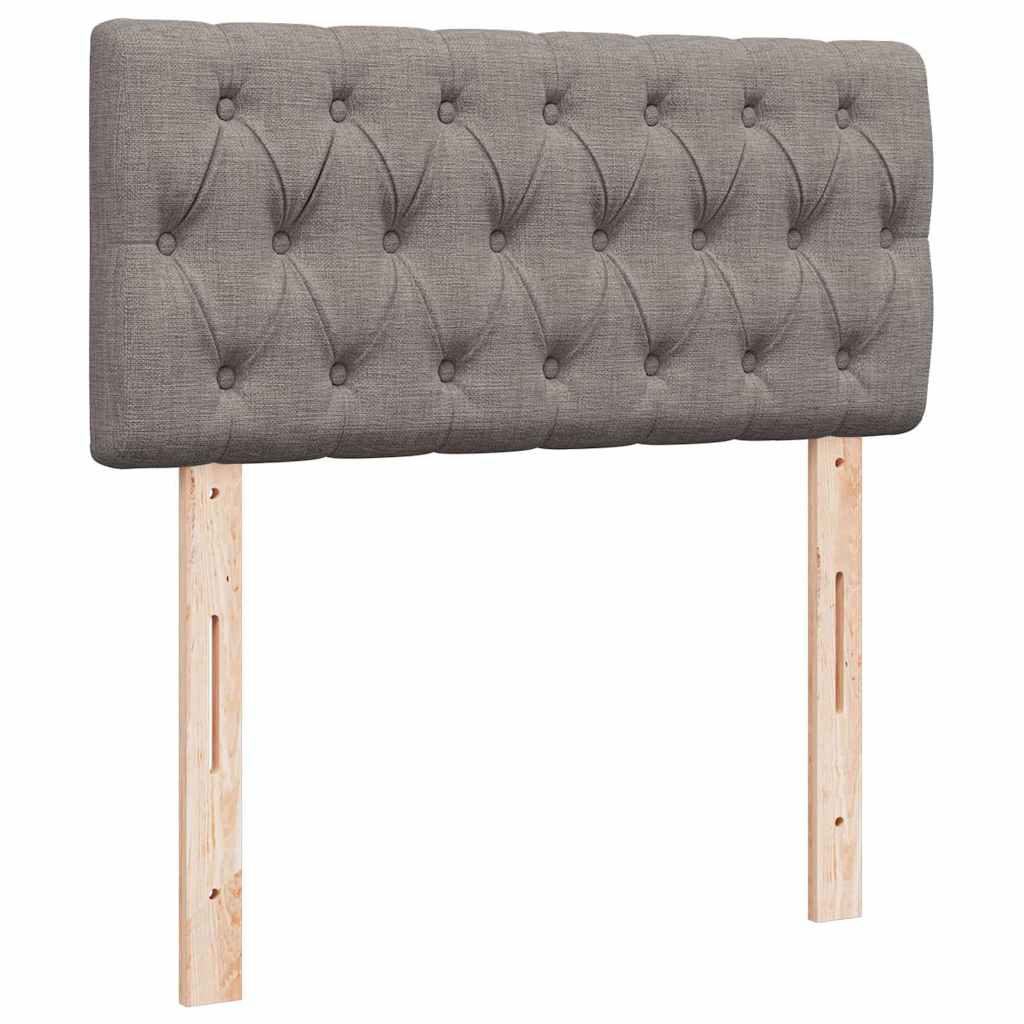 osmannisk sengeramme med madrasser 200x200 cm stof gråbrun