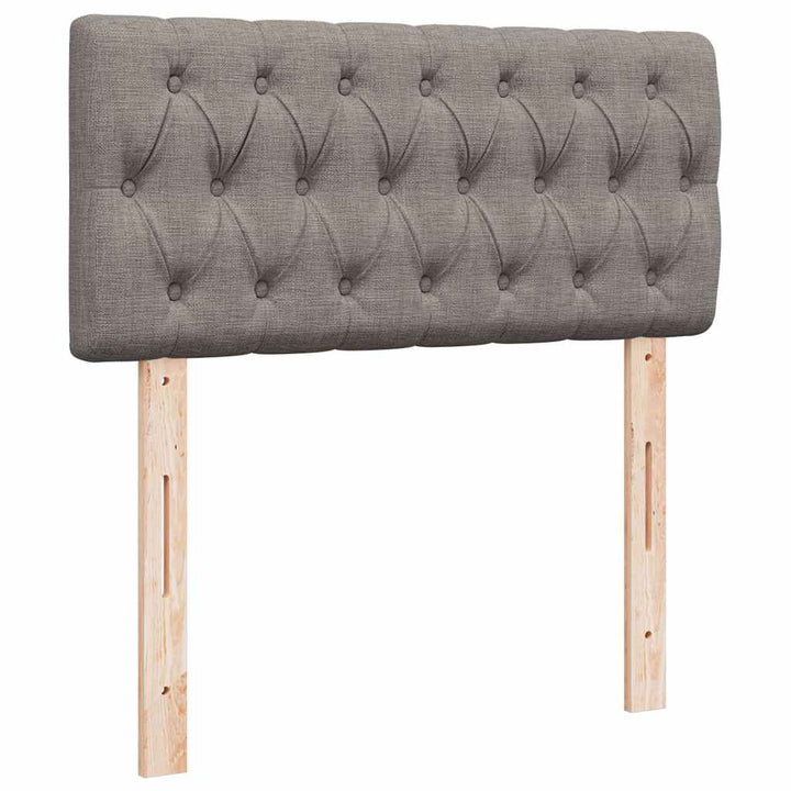 osmannisk sengeramme med madrasser 200x200 cm stof gråbrun
