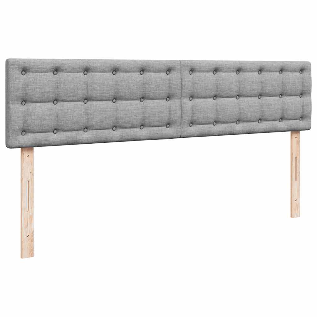 osmannisk sengeramme med madrasser 160x200 cm stof lysegrå