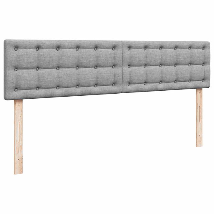 osmannisk sengeramme med madrasser 160x200 cm stof lysegrå