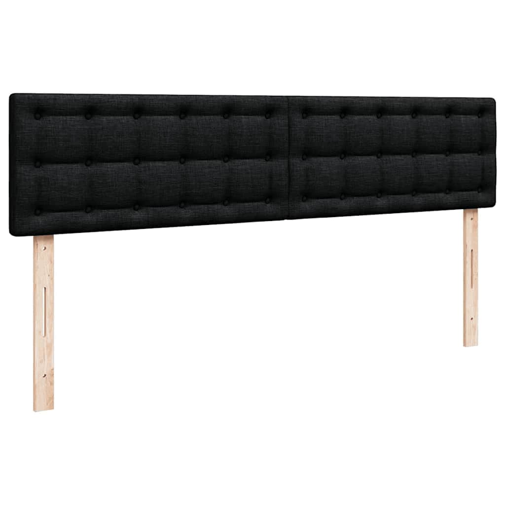 osmannisk sengeramme med madrasser 160x200 cm stof sort