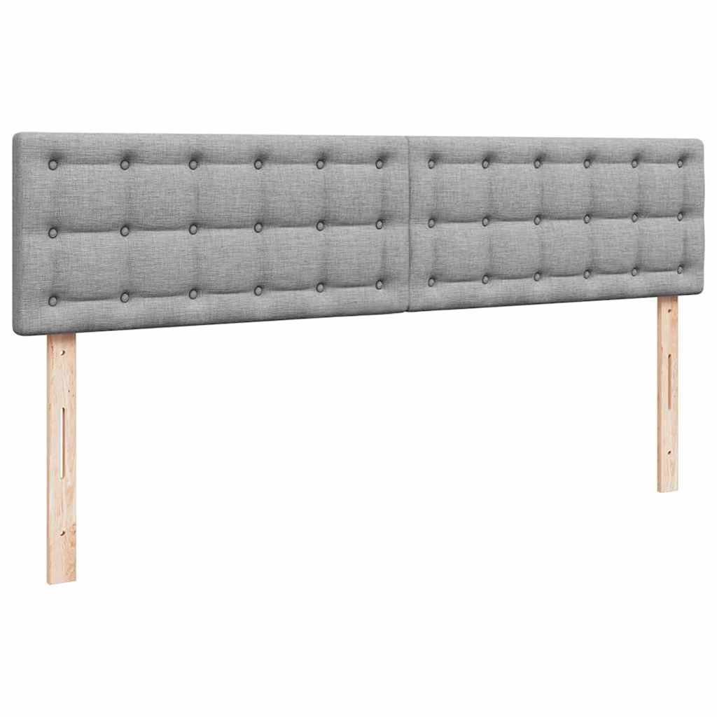 osmannisk sengeramme med madrasser 180x200 cm stof lysegrå