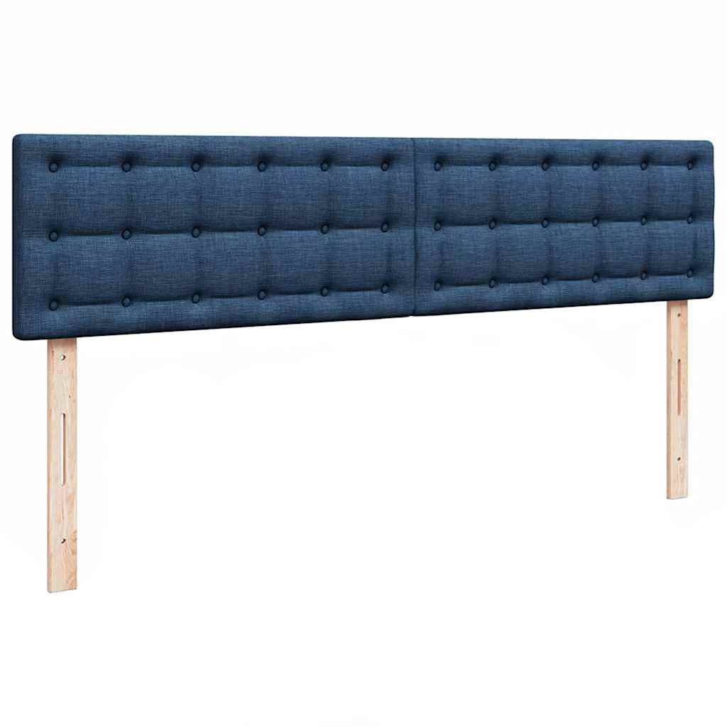 osmannisk sengeramme med madrasser 180x200 cm stof blå