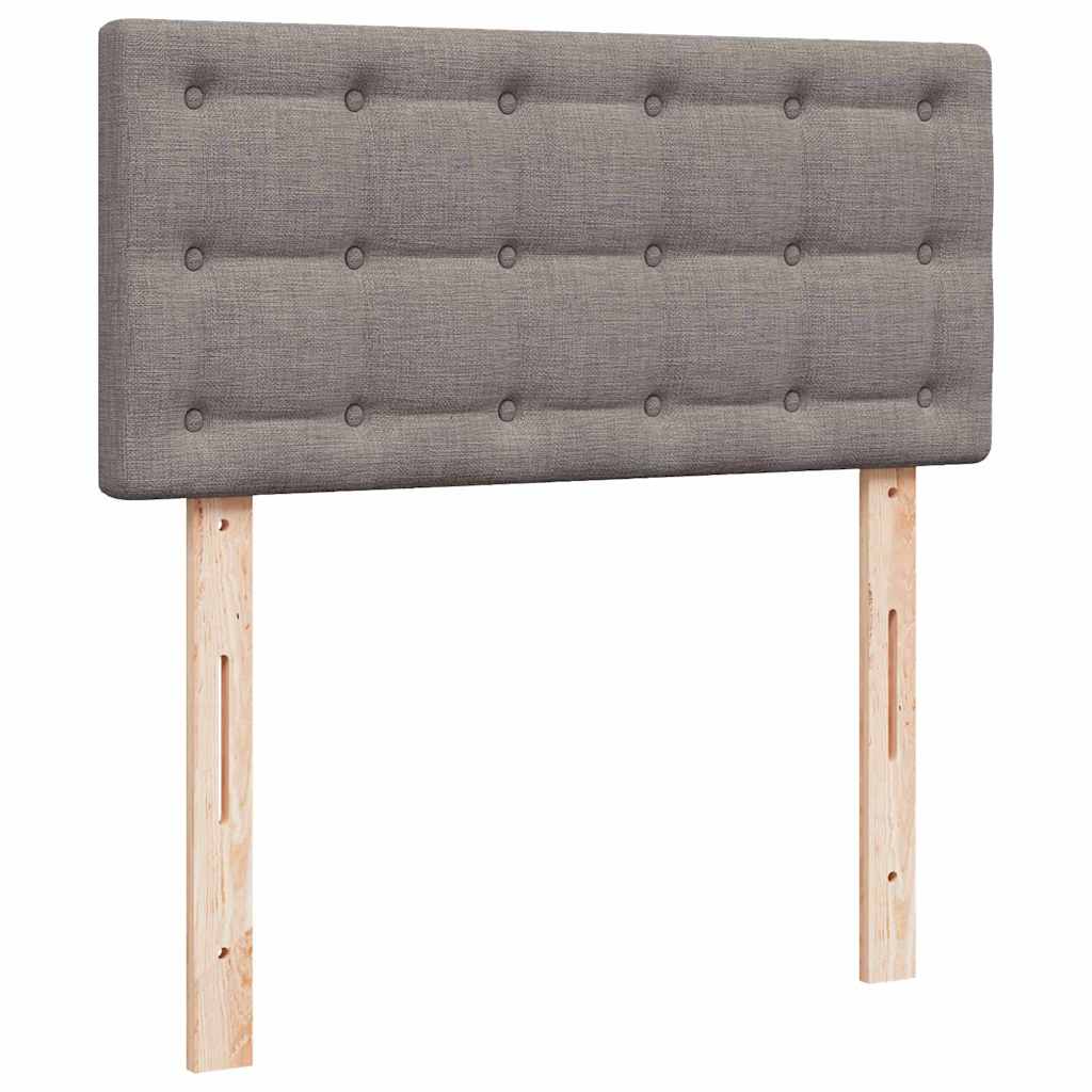 osmannisk sengeramme med madrasser 200x200 cm stof gråbrun