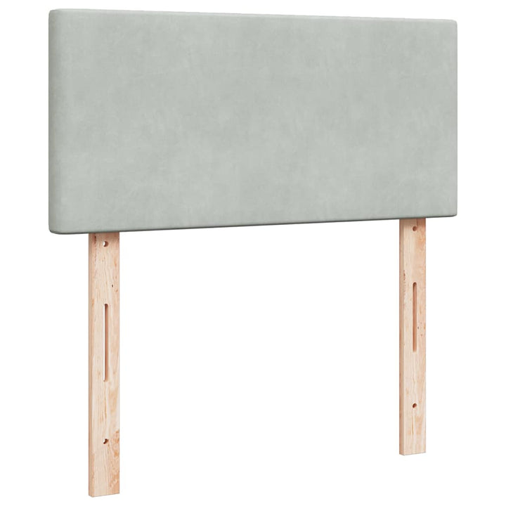 osmannisk sengeramme med madrasser 160x200 cm fløjl lysegrå
