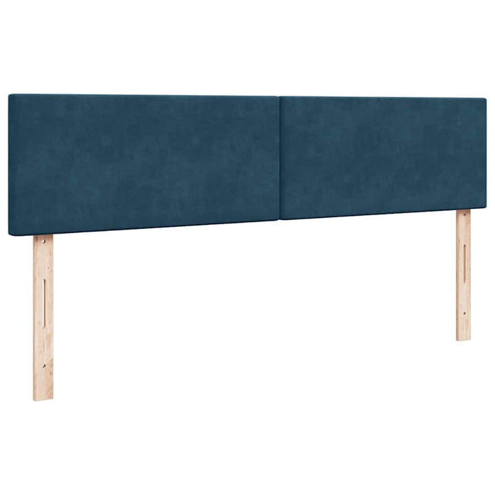 osmannisk sengeramme med madrasser 160x200 cm fløjl mørkeblå