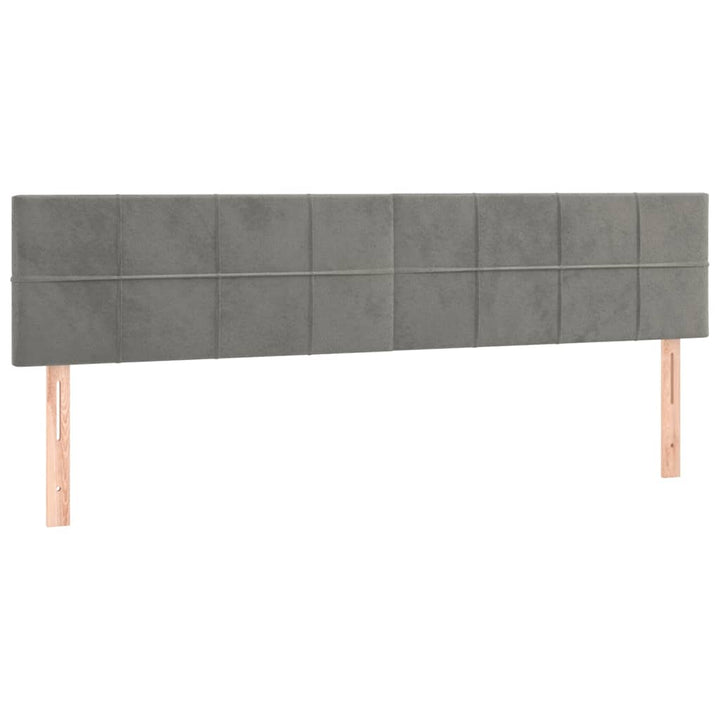 osmannisk sengeramme med madrasser 160x200 cm fløjl lysegrå