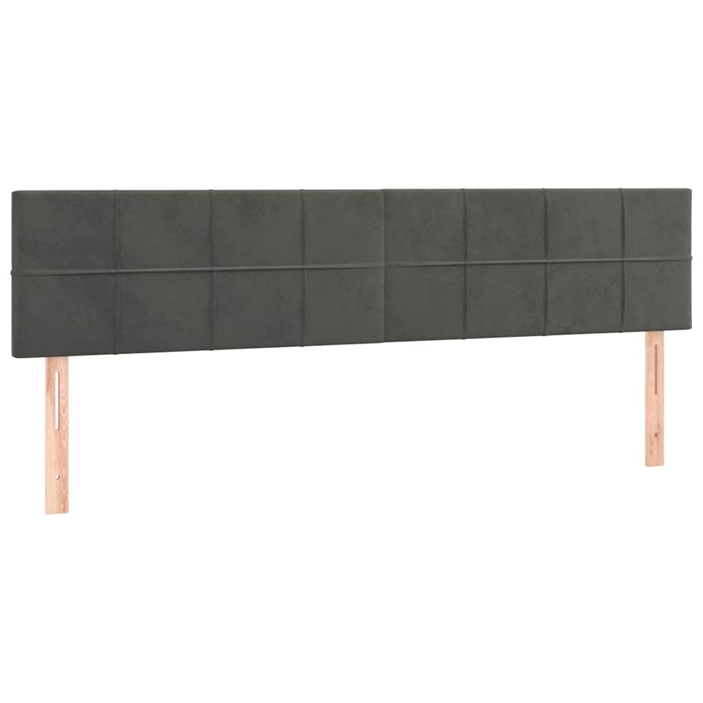 osmannisk sengeramme med madrasser 160x200 cm fløjl mørkegrå