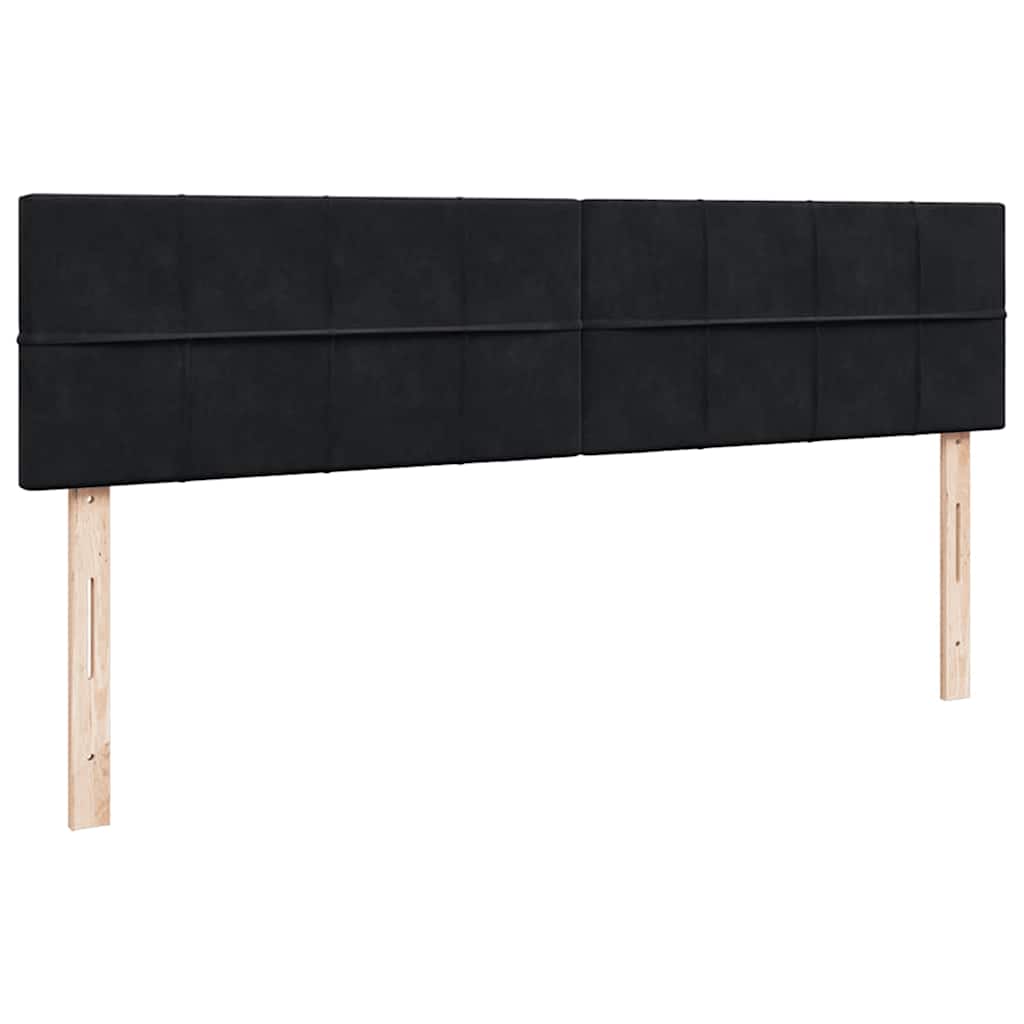 osmannisk sengeramme med madrasser 160x200 cm fløjl sort