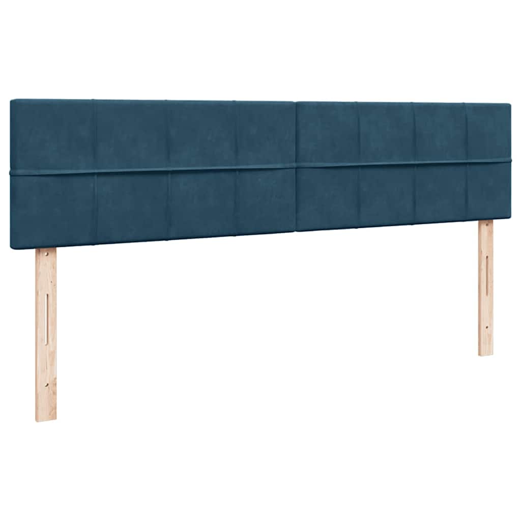 osmannisk sengeramme med madrasser 160x200 cm fløjl mørkeblå