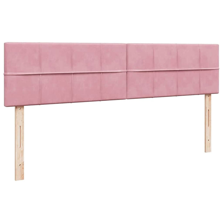 osmannisk sengeramme med madrasser 160x200 cm fløjl lyserød