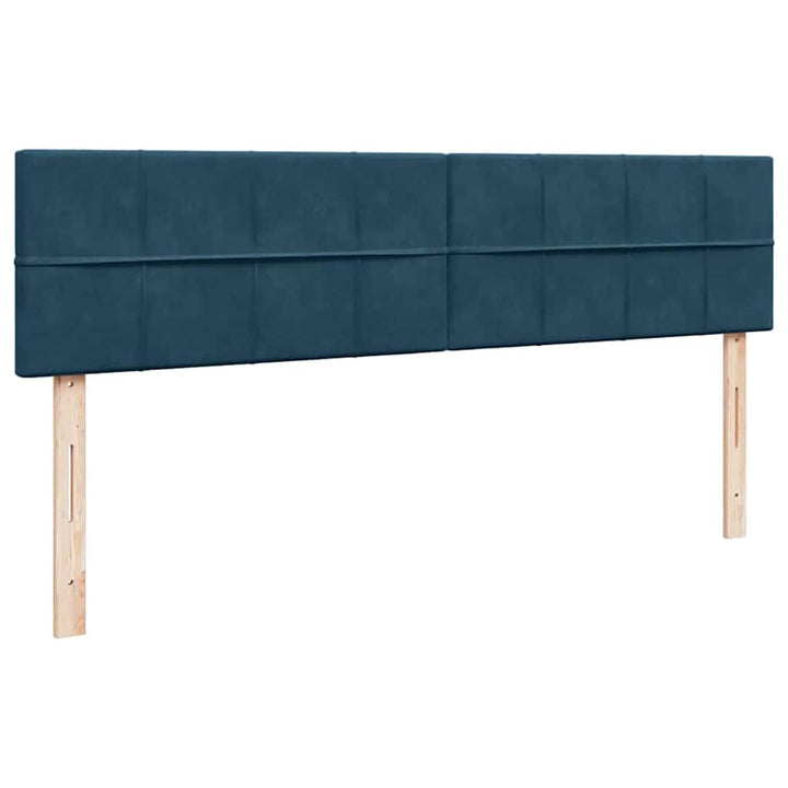 osmannisk sengeramme med madrasser 180x200 cm fløjl mørkeblå