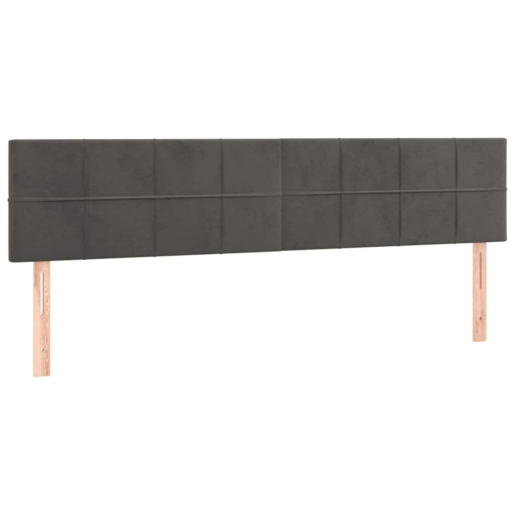 osmannisk sengeramme med madrasser 200x200 cm fløjl mørkegrå