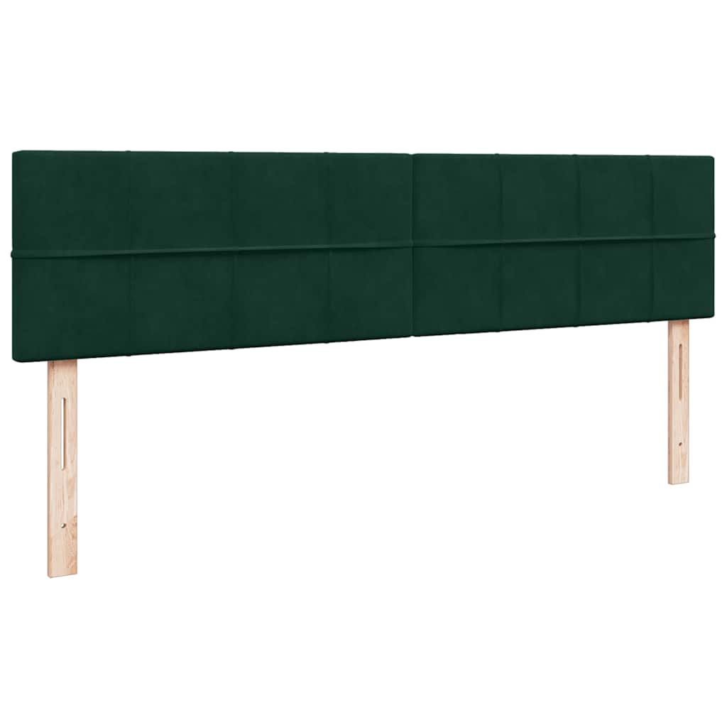 osmannisk sengeramme med madrasser 200x200 cm fløjl mørkegrøn