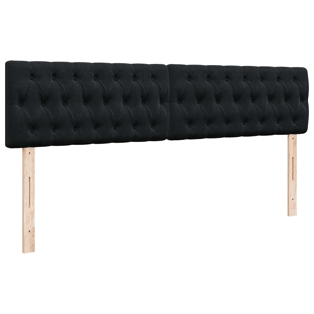 osmannisk sengeramme med madrasser 160x200 cm fløjl sort