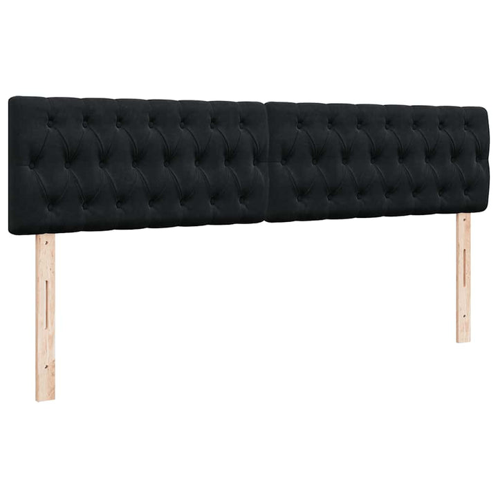 osmannisk sengeramme med madrasser 160x200 cm fløjl sort