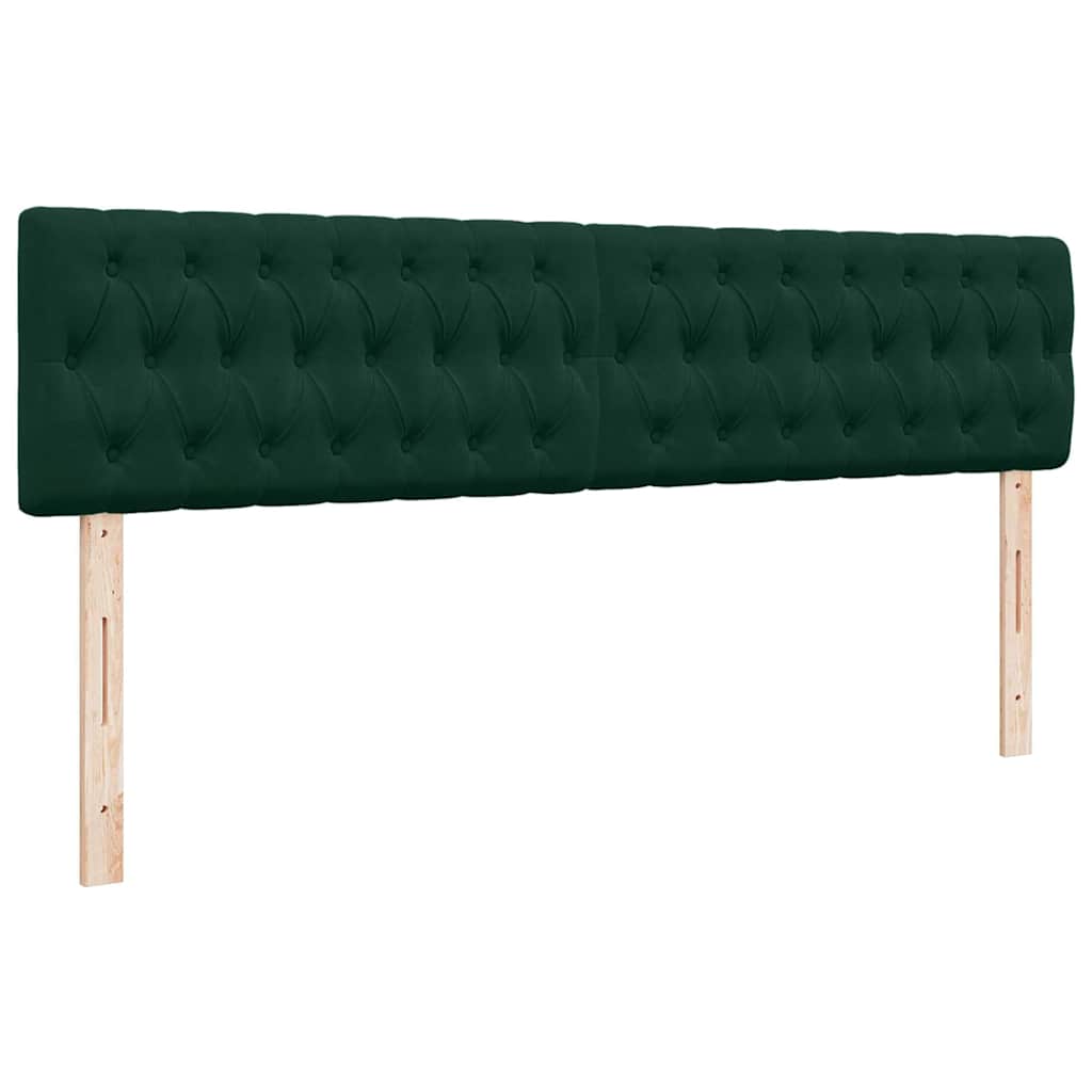 osmannisk sengeramme med madrasser 160x200 cm fløjl mørkegrøn