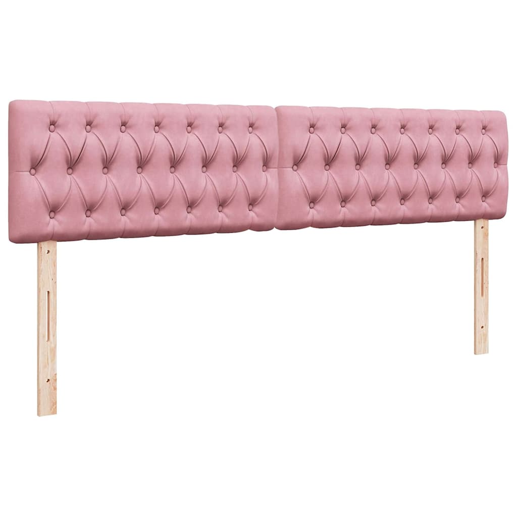 osmannisk sengeramme med madrasser 160x200 cm fløjl lyserød