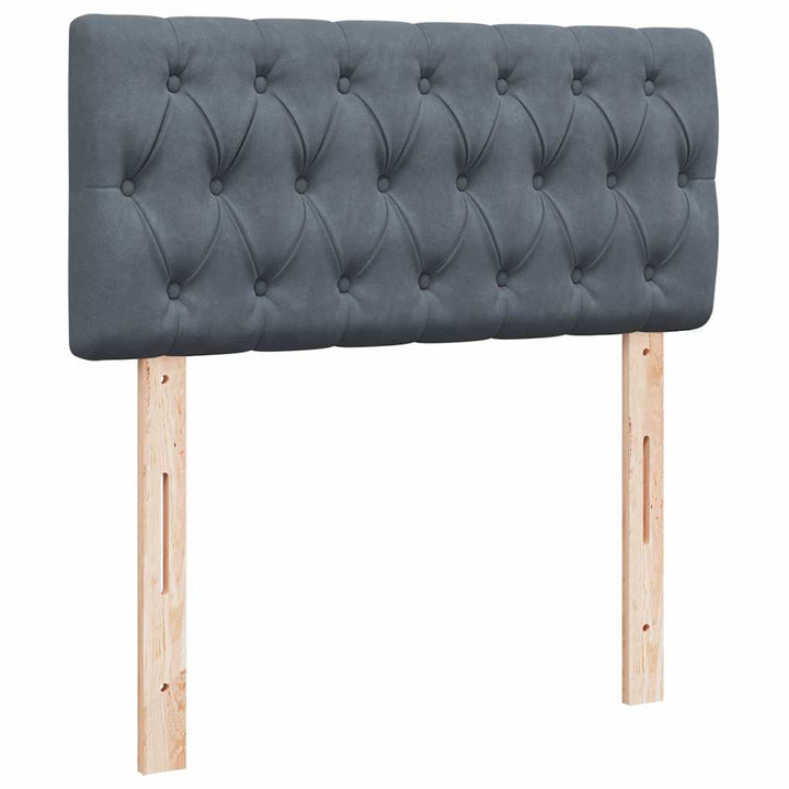 osmannisk sengeramme med madrasser 180x200 cm fløjl mørkegrå