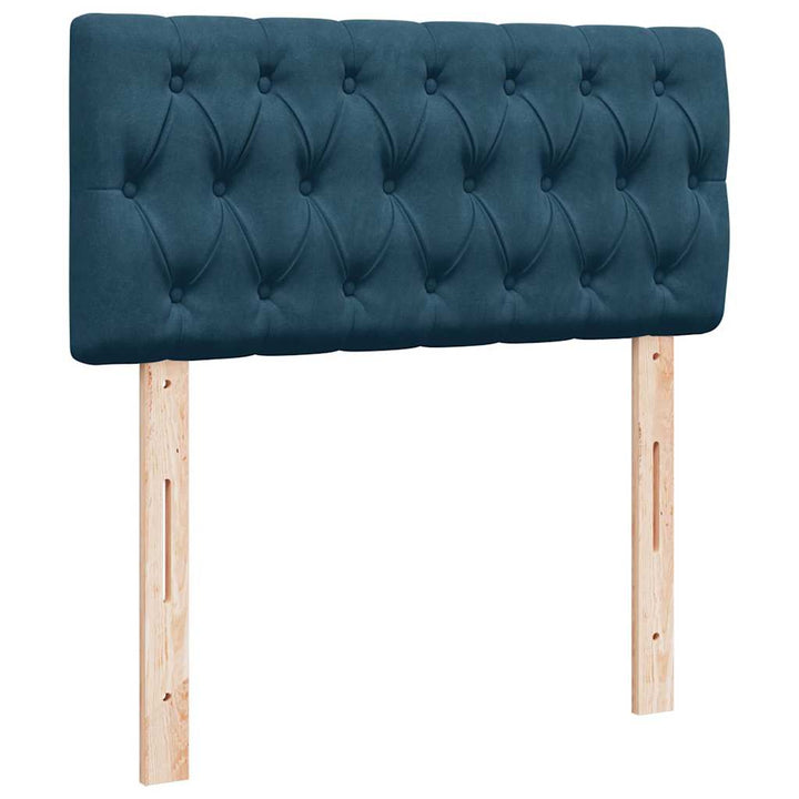 osmannisk sengeramme med madrasser 180x200 cm fløjl mørkeblå
