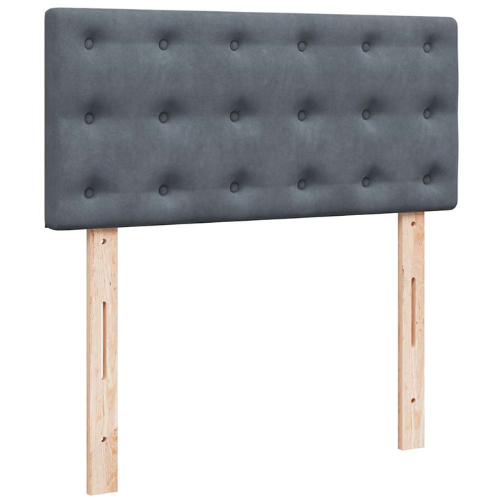 osmannisk sengeramme med madrasser 160x200 cm fløjl mørkegrå
