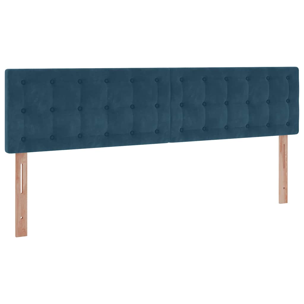 osmannisk sengeramme med madrasser 160x200 cm fløjl mørkeblå