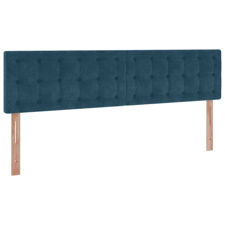 osmannisk sengeramme med madrasser 160x200 cm fløjl mørkeblå