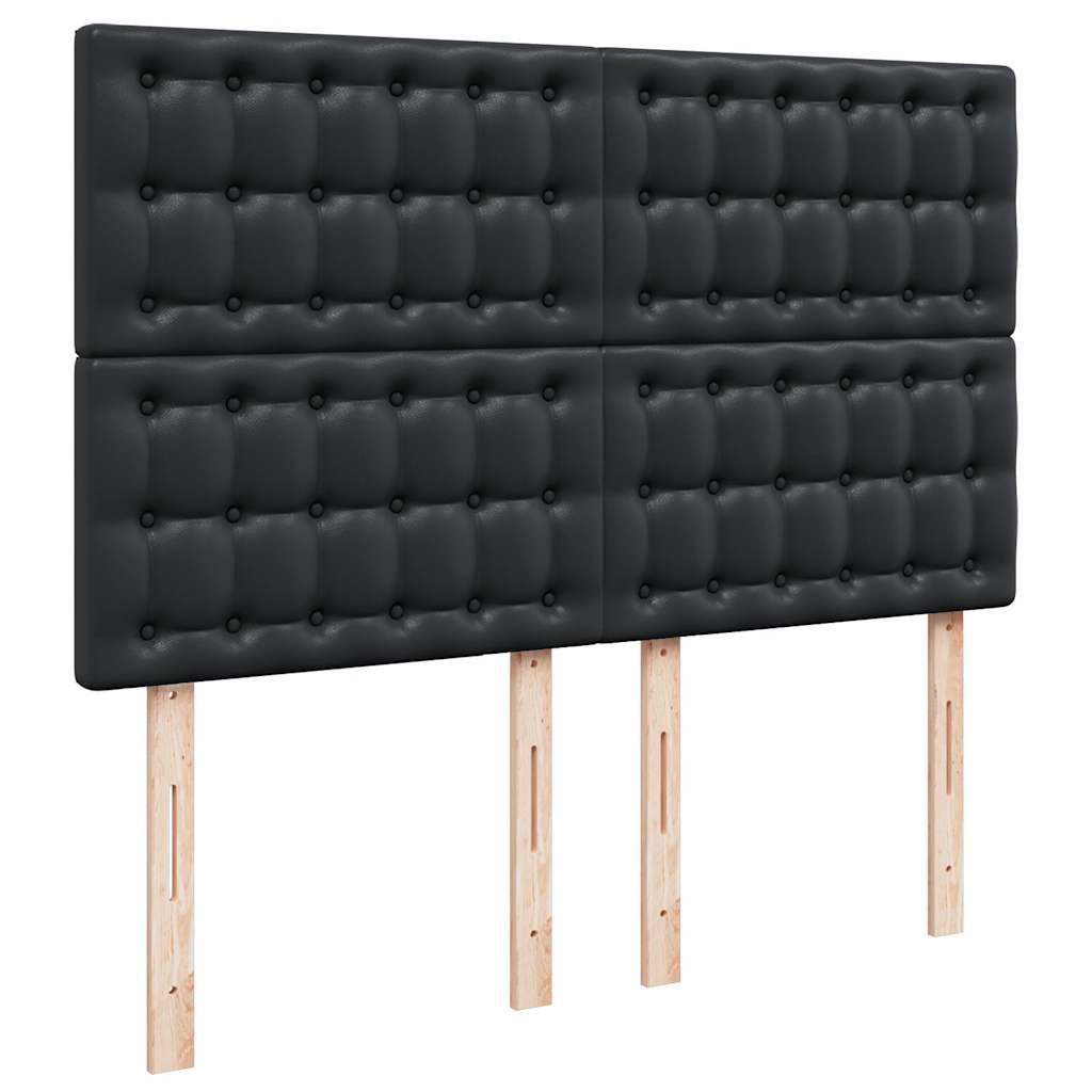 osmannisk sengeramme med madras 140x190 cm kunstlæder sort