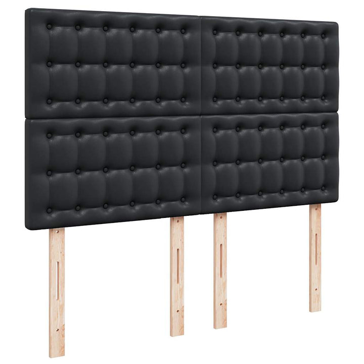 osmannisk sengeramme med madras 140x190 cm kunstlæder sort