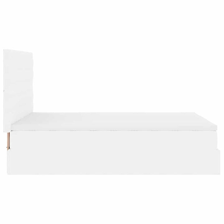 osmannisk sengeramme med madras 140x190 cm kunstlæder hvid