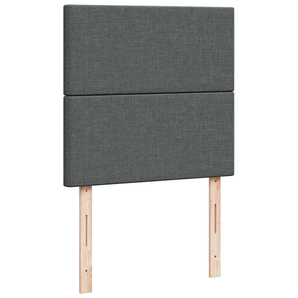 osmannisk sengeramme med madras 80x200 cm stof mørkegrå