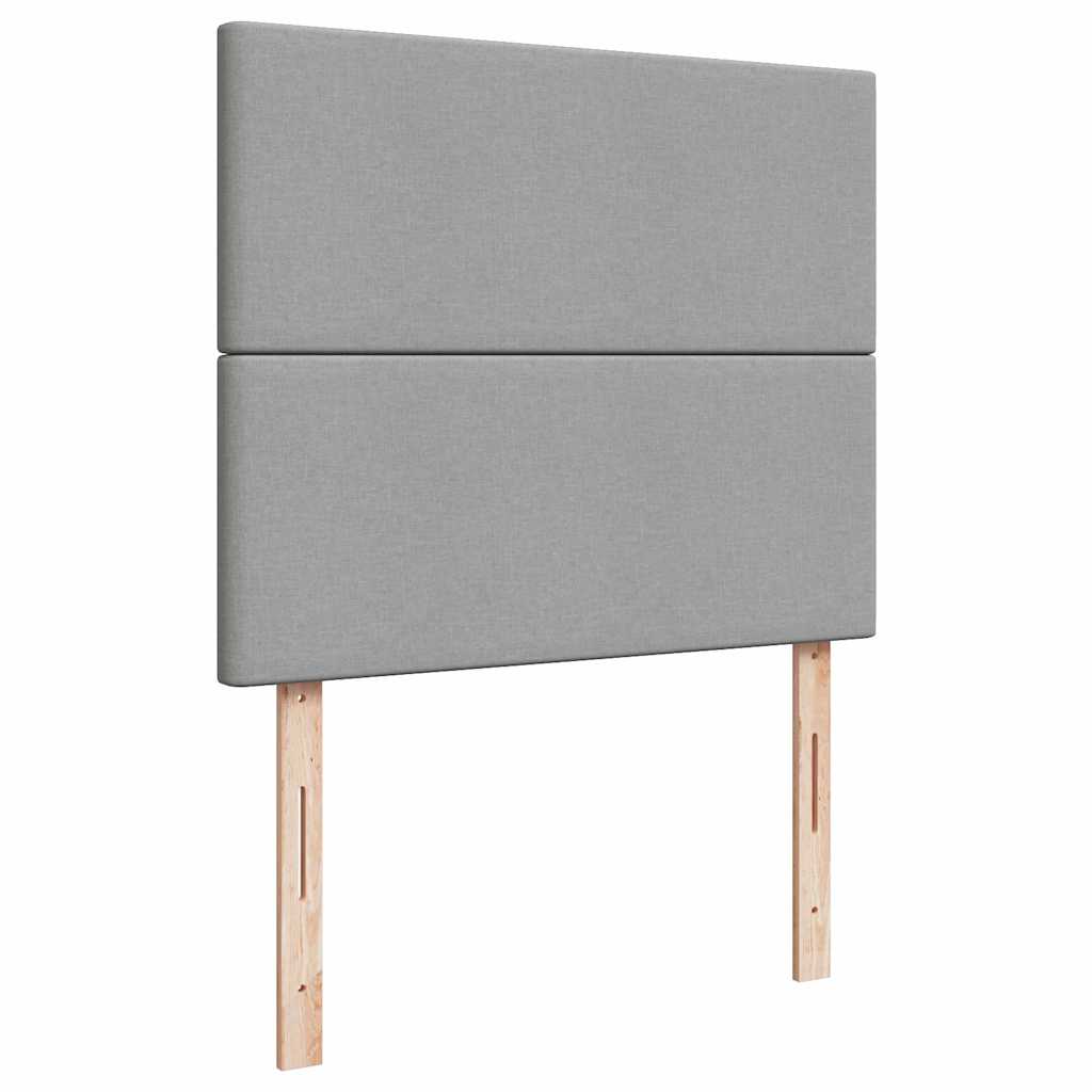osmannisk sengeramme med madras 120x190 cm stof lysegrå