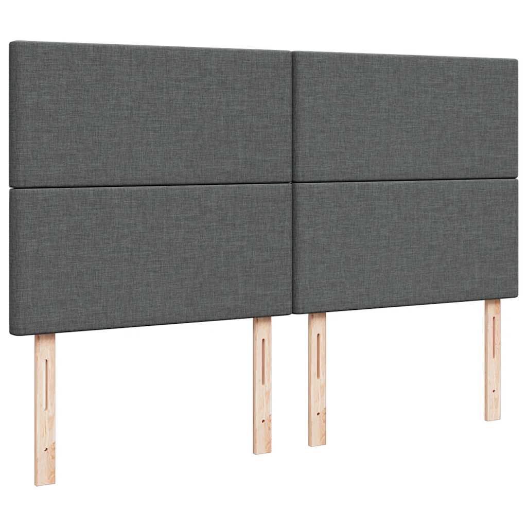 osmannisk sengeramme med madras 160x200 cm stof mørkegrå