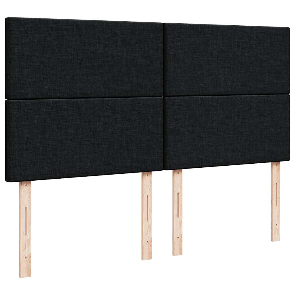 osmannisk sengeramme med madras 160x200 cm stof sort