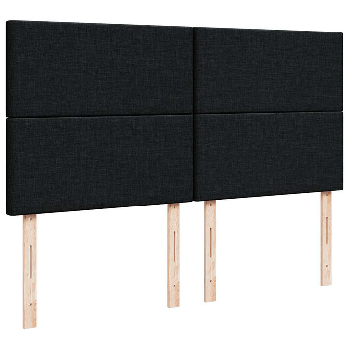 osmannisk sengeramme med madras 160x200 cm stof sort