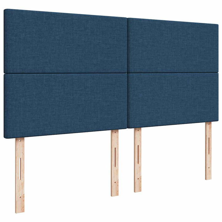 osmannisk sengeramme med madras 160x200 cm stof blå