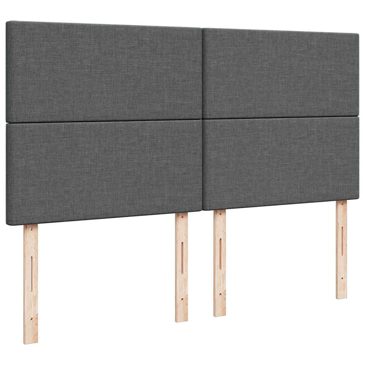 osmannisk sengeramme med madrasser 200x200 cm stof mørkegrå