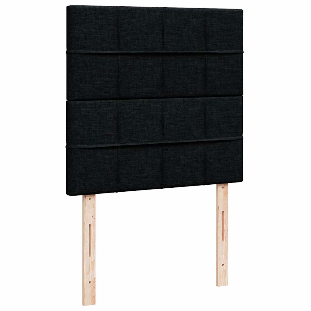 osmannisk sengeramme med madras 80x200 cm stof sort