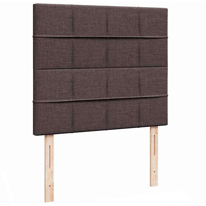 osmannisk sengeramme med madras 120x190 cm stof mørkebrun