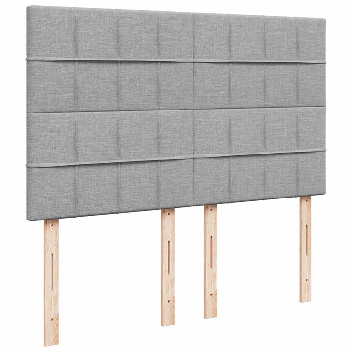 osmannisk sengeramme med madras 140x190 cm stof lysegrå