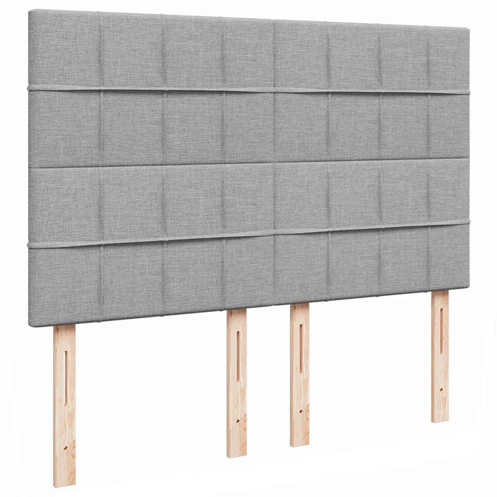 osmannisk sengeramme med madras 140x200 cm stof lysegrå