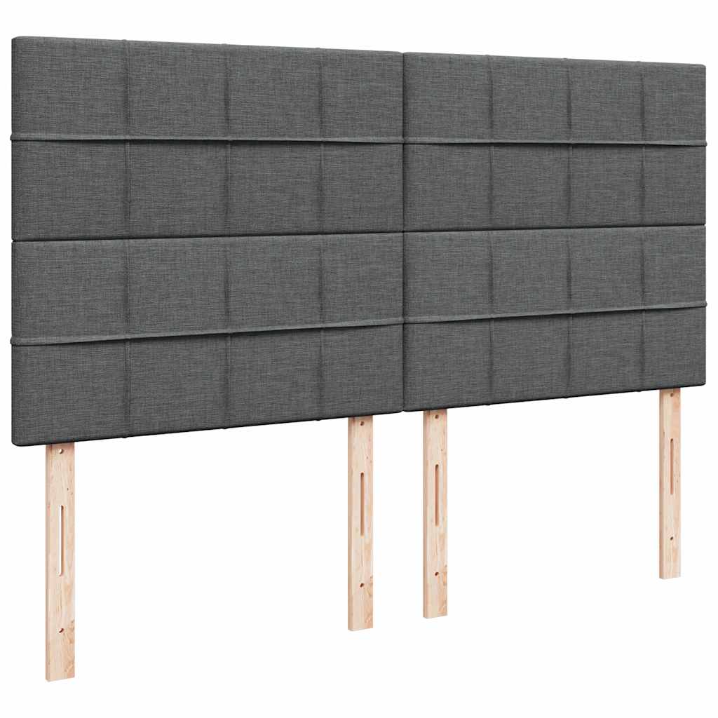 osmannisk sengeramme med madrasser 200x200 cm stof mørkegrå
