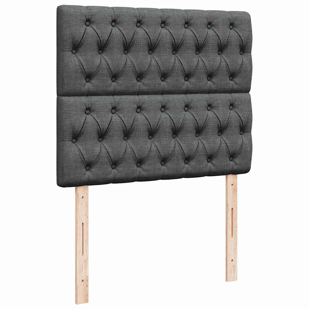 osmannisk sengeramme med madras 120x190 cm stof mørkegrå