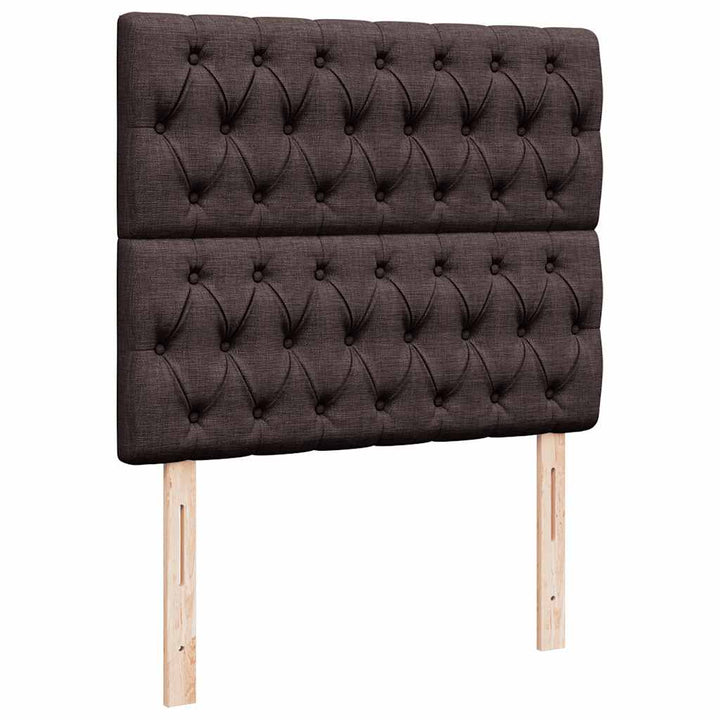 osmannisk sengeramme med madras 120x190 cm stof mørkebrun