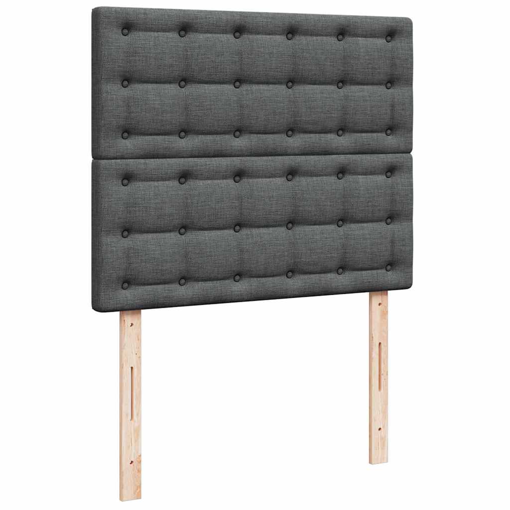 osmannisk sengeramme med madras 120x190 cm stof mørkegrå
