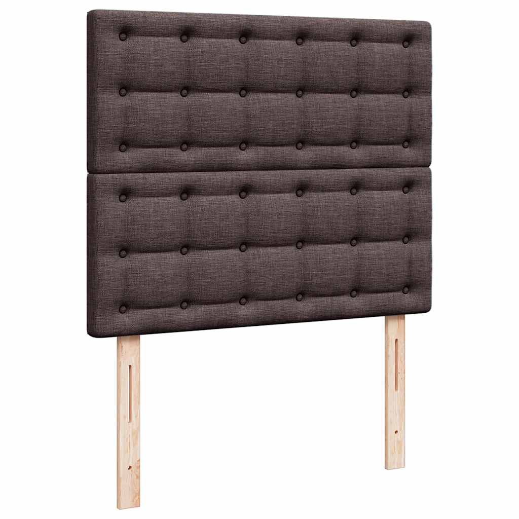 osmannisk sengeramme med madras 120x190 cm stof mørkebrun