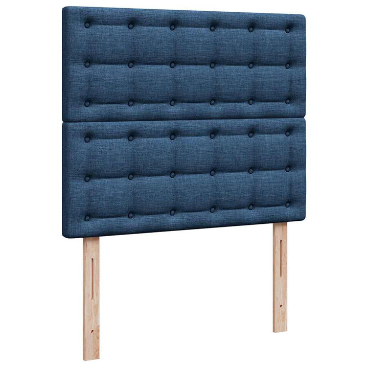 osmannisk sengeramme med madras 120x190 cm stof blå